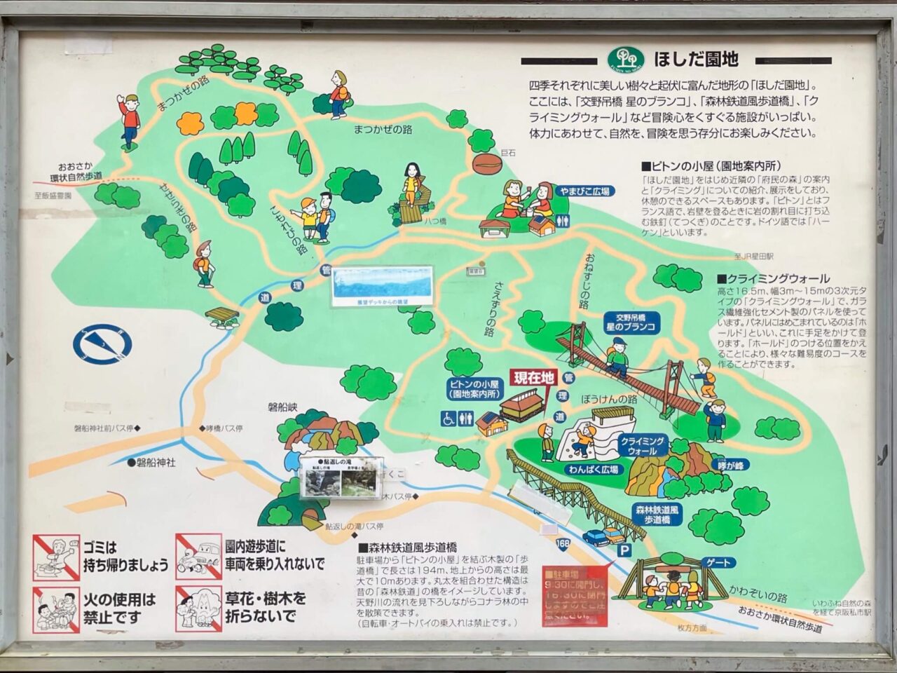 府民の森 ほしだ園地MAP